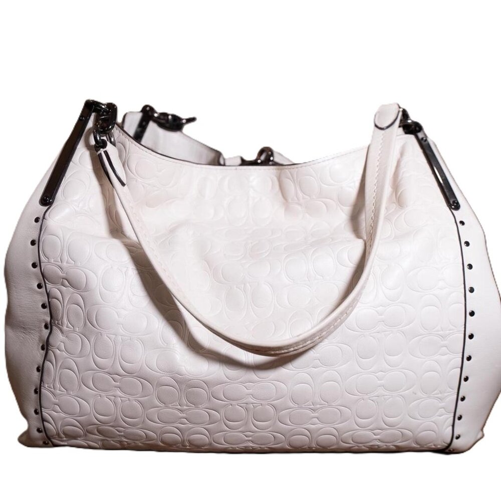 Stunning COACH EDIE Enbossed and Rivets Shoulder Bag - Picture 2 of 8
